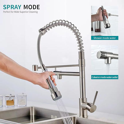 Kitchen Sink 33x22 Drop In Kitchen Sinks with Faucet Combo 33 inch Large Single Bowl Stainless Sink Modern Workstation Deep Kitchen Sink