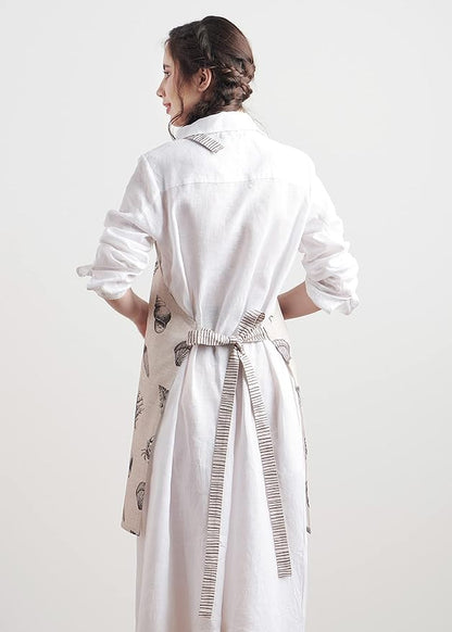 Maison d' Hermine 100% Cotton Apron for women with Pocket Kitchen Chef Apron for Men Cooking Mothers Day Gifts