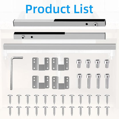 Qualward Undermount Sink Supports Brackets,Adjustable Undermount Sink Support, Stainless Steel Installation Kit for Undermount Kitchen Sink (15-24 inches)