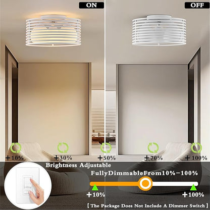 Modern Industrial Semi Flush Mount Ceiling Light, 3-Light White Farmhouse Ceiling Light Fixture with Glass Shade, Hallway Lighting Fixture for Kitchen, Bedroom, Bathroom, Foyer, Laundry room 12.79in