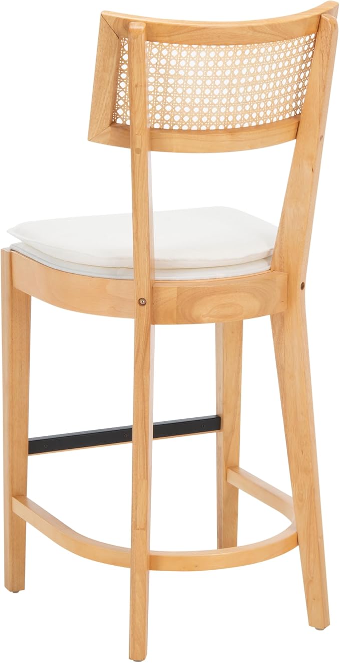 SAFAVIEH Home Collection Galway Natural 27-inch Seat Height Counter Stool for Kitchen Island Breakfast Nook