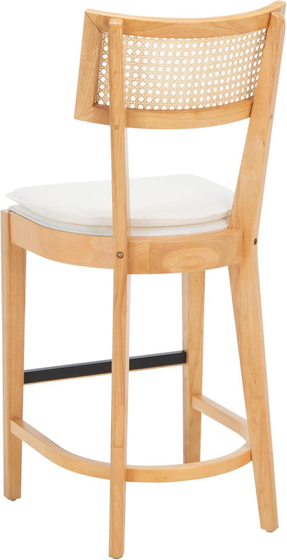 SAFAVIEH Home Collection Galway Natural 27-inch Seat Height Counter Stool for Kitchen Island Breakfast Nook