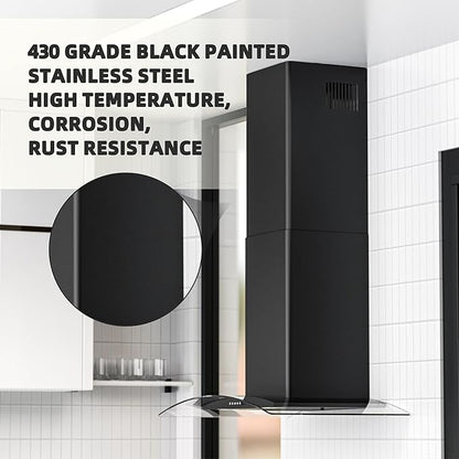 Range Hood Extension Chimney FGS-TG33B-ZST, Stainless Steel Wall Mount Chimney Extension for FIREGAS Range Hood FGS-UBG33Y75AC