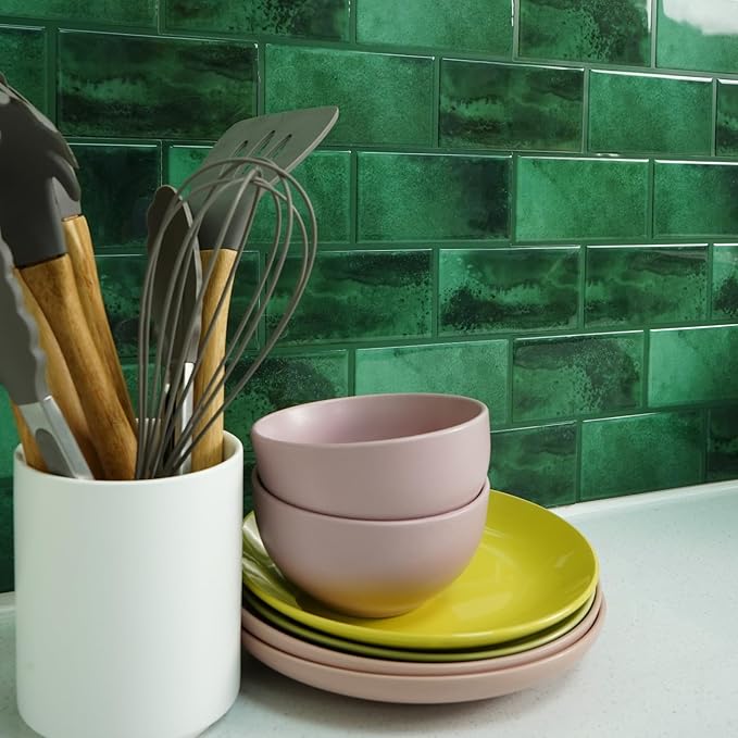 STICKGOO 10-Sheet Subway Tile Peel and Stick Backsplash, Self Adhesive Vinyl Wall Tiles, Stick on Backsplash for Kitchen and Bathroom(Thicker Design)