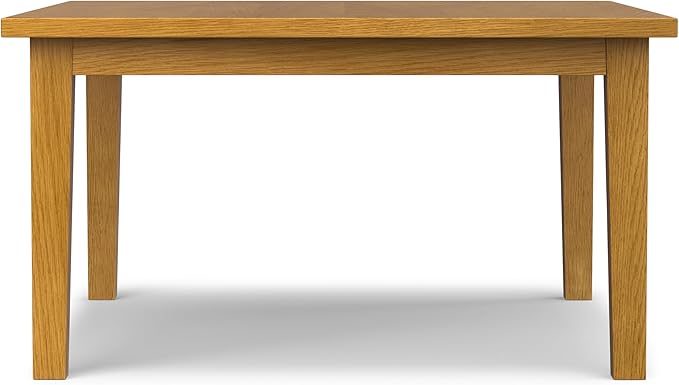 SIMPLIHOME Eastwood Dining Table - 54 inch Wide Solid Oak Veneer Square Table, Contemporary Style for Dining Room or Kitchen with Thick Top and Clean-Lined Legs, Seats 8
