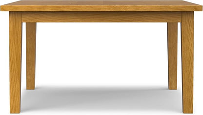 SIMPLIHOME Eastwood Dining Table - 54 inch Wide Solid Oak Veneer Square Table, Contemporary Style for Dining Room or Kitchen with Thick Top and Clean-Lined Legs, Seats 8