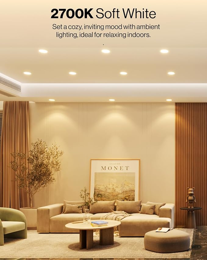 Sunco 16 Pack Retrofit LED Recessed Lighting 6 Inch, 2700K Soft White, Dimmable Can Lights, Baffle Trim, 13W=75W, 965 LM, Damp Rated