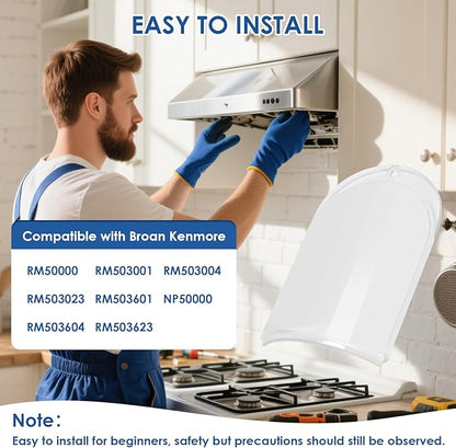 SB03200618 Range Hood Light Diffuser Lens Cover Replacement Compatible with Broan Kenmore RM50000 23350363200, SB03200618 Range Hood Light Cover Replace 03200618 B03200618