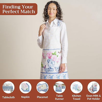 Maison d' Hermine 100% Cotton Apron for women with Pocket Kitchen Chef Apron for Men Cooking Mothers Day Gifts