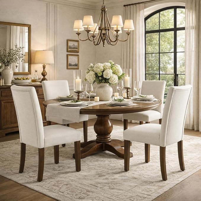 HomePop Classic Parsons Dining Chair - Soft Gray Woven (Set of 2)