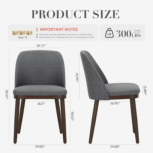 COLAMY Upholstered Dining Chairs Set of 6, Modern Kitchen Chairs with Back, Leather Side Dining Room Chairs with Wood Legs for Kitchen Dining Room Restaurant,Light Grey