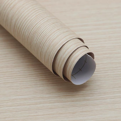 Cream Wood Contact Paper 24"x354" Faux Wood Wallpaper Peel and Stick Wood Grain Contact Paper for Door Countertops Drawers Cabinets Waterproof Removable Vinyl Wood Wrap Air Guide Slot Design Wallpaper