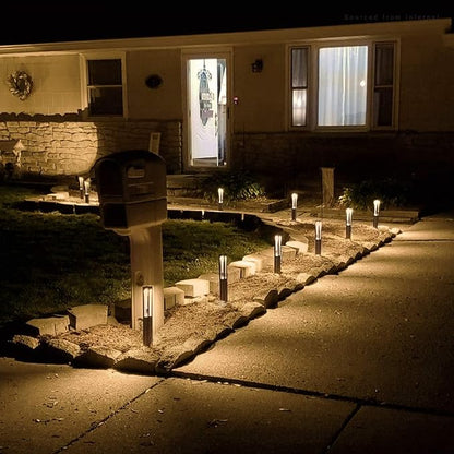 LEONLITE Low Voltage Path Lights, 3W LED Landscape Pathway Lights, Outdoor Landscape Lighting for Driveway, Garden, Aluminum, 12-24V AC/DC, ETL, IP65 Waterproof, 3000K Warm White, Black, Pack of 6