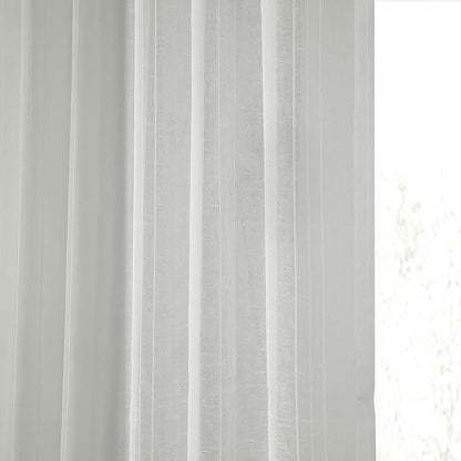 HPD Half Price Drapes Striped Faux Linen Sheer Curtains for Living Room or Bedroom 50 X 96 (1 Panel), Rod Pocket Window Curtains for Bedroom, Bordeaux