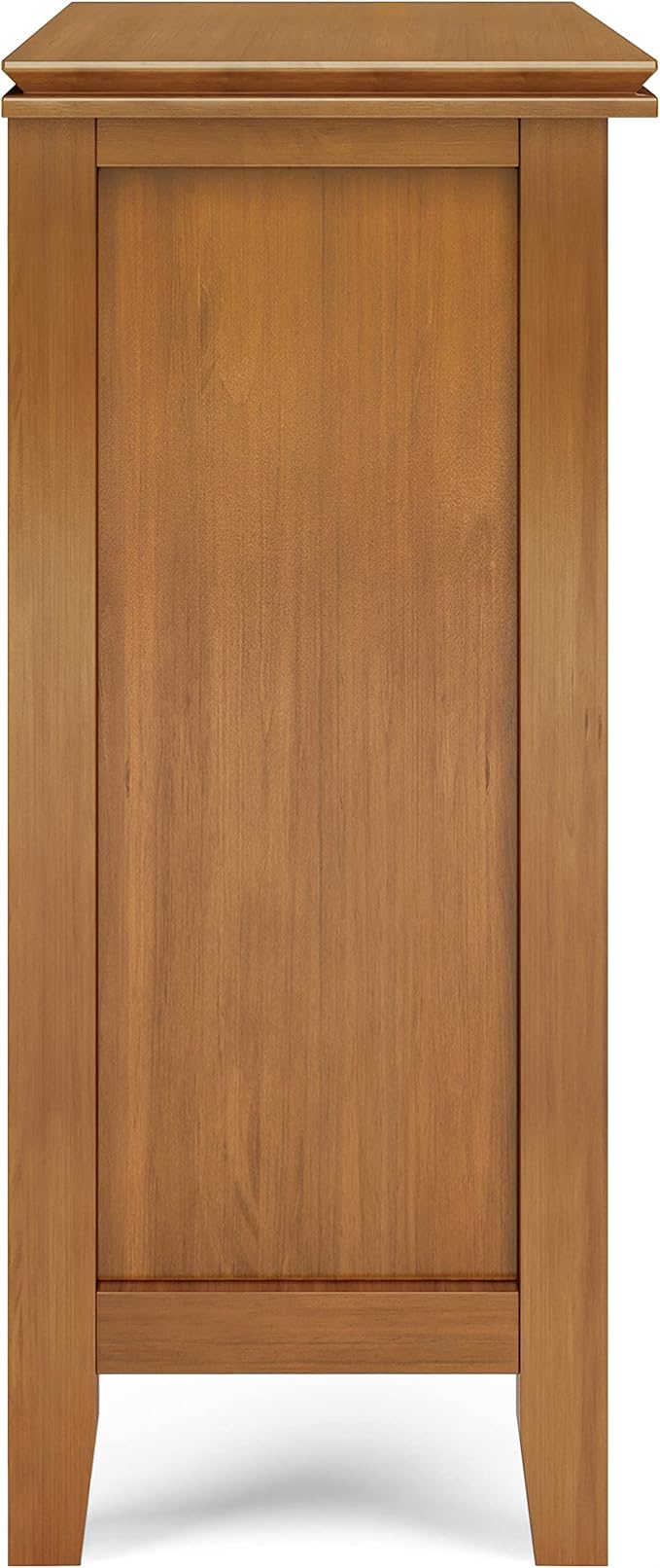 SIMPLIHOME Artisan Storage Cabinet - 30 inch Wide Solid Wood Low Storage Cabinet in Honey Brown, Contemporary Accent Cabinet for Living Room or Dining Room with Glass Doors and Adjustable Shelves
