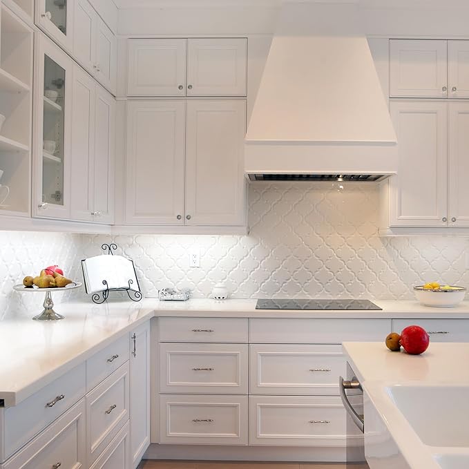 Maxxima 12 in. LED Under Cabinet Lighting, Dimmable, Linkable, Hardwired or Plug & Play, 500 Lumens, 5 CCT 2700K/3000K/3500K/4000K/5000K, Kitchen Install, On/Off Switch, White