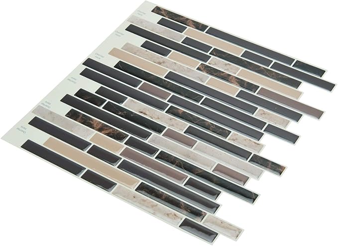 Art3d Self Adhesive Wall Tile (11.8 x 11.8inches,10 Tiles) Peel and Stick Backsplash for Kitchen, Bathroom