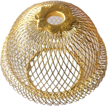 Iron Wire Lampshade Pendant Light Lamp Cover Hanging Light Fixture Retro Style Chandelier Shade Mesh Lamp Shade for Cafe Bar Home Decoration, Gold