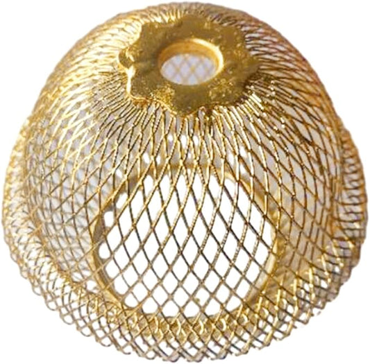 Iron Wire Lampshade Pendant Light Lamp Cover Hanging Light Fixture Retro Style Chandelier Shade Mesh Lamp Shade for Cafe Bar Home Decoration, Gold