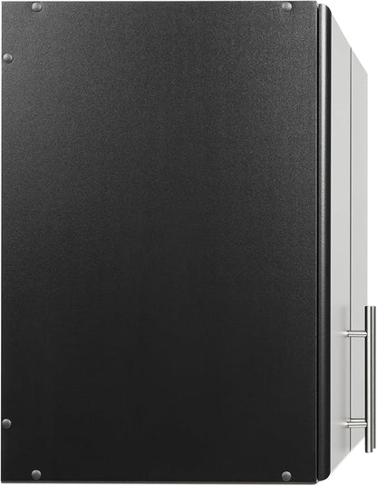 Prepac Elite 32” 2-Door Storage Cabinet, Wall Mounted Laundry, Kitchen & Garage Storage Cabinet with Adjustable Shelf, 32”W x 24”H x 16”D, Black