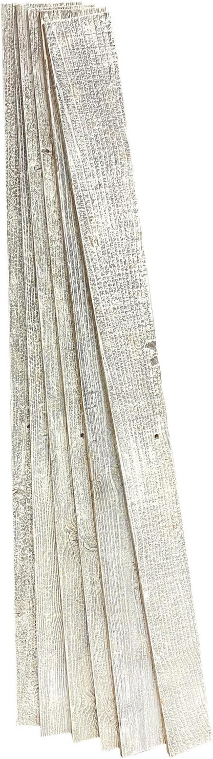 BARNWOODUSA Rustic Farmhouse Reclaimed Barn Wood Bundle 36 inch Wood Plank Wall Panels Remodeling DIY Repurposed Decoration Shiplap White Wash Pack of 6 Planks