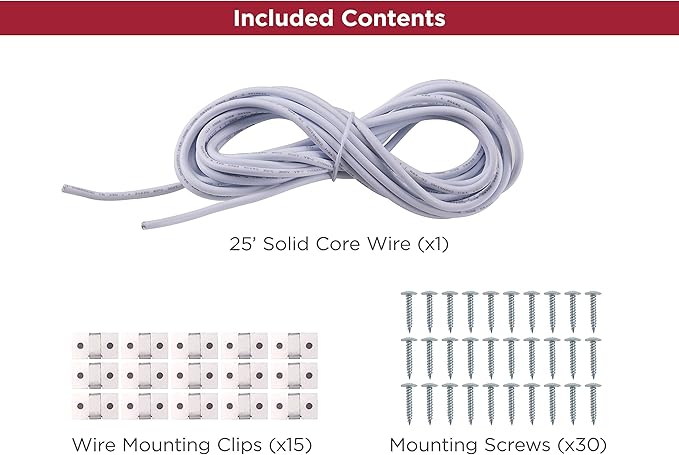 BLACK+DECKER LEDUC-25JUMP Push Wire 25' Jumper Wire Spool for Under Cabinet Lighting, White (Pack of 2)