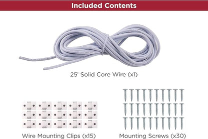Pure Optics LED JUMP PUSH WIRE 25' Jumper Wire Spool for Under Cabinet Lighting, White
