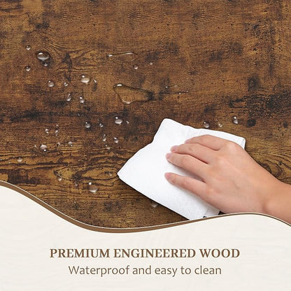 70.8 Inch Dining Table for 4-6 People, Farmhouse Wood Table with Metal Leg, Rectangle Kitchen Tables for Dining Room, Living Room, Conference Room, Breakroom, Vintage Color and Black
