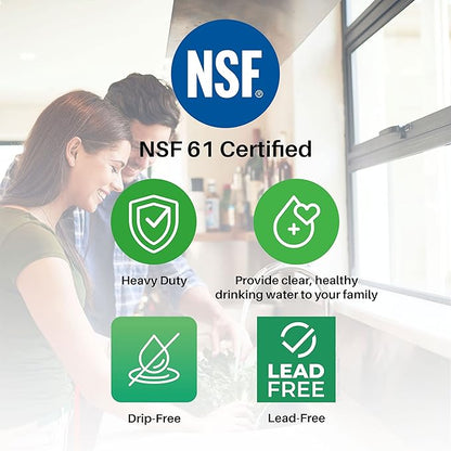 SpiroPure NSF-Certified Lead-Free Air Gap RO Faucet, Brushed Nickel/Satin Nickel, Reverse Osmosis Replacement Water Filter Faucet, 3 Line Filtered Faucet, SP-FC100-NK