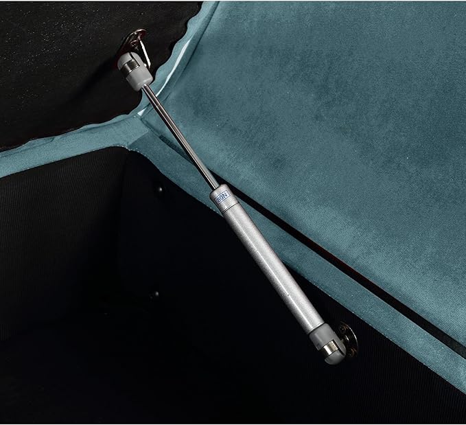 Modern Ottoman Bench with Storage, Upholstered Footstool for Bedroom Living Room Hallway, Bedside Pouf Toy Storage Ottoman Footrest, Versatile Storage Chest Bench Seat,BlueMulti-Velvet