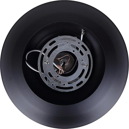 Canarm Valec 1-Light Outdoor Ceiling Light, 14-Inch Black Flush Mount Durable Weather-Resistant Lighting for Porch, Garage and Entryway