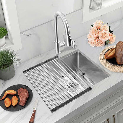 Herogo 15×17 Inch Undermount Kitchen Sink, Small Stainless Steel Deep Single Bowl Utility Sink for Rv Bar Outdoor Farmhouse Laundry Room