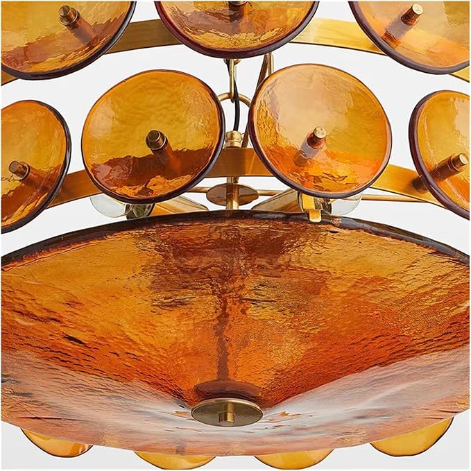 French Retro Design Brown Glass Lamp Living Room Lamp American Minimalist Bedroom Light Luxury Dining Room Chandelier,Modern Lighting