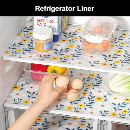 Cooyes Shelf Liner – Premium Non-Adhesive Cabinet & Drawer Liner for Kitchen – Waterproof Shelf Paper with Modern Pattern – Durable EVA Cabinet Mat – Easy to Cut （12" W x 120" L）
