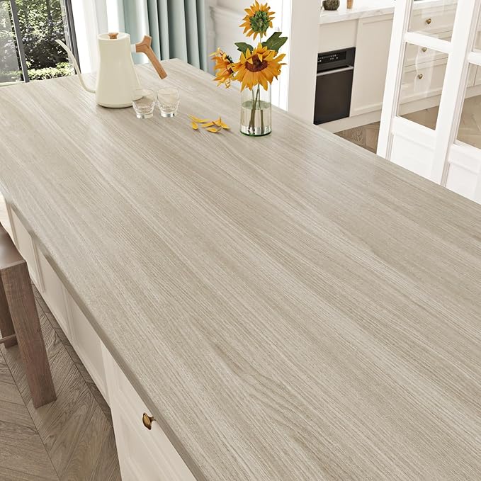WESTICK 24" x 394" Large Wood Contact Paper for Countertops Waterproof Neutral Wood Wallpaper Peel and Stick Kitchen Countertop Contact Paper Self Adhesive Wooden Vinyl Wrap for Tables Cabinets Walls