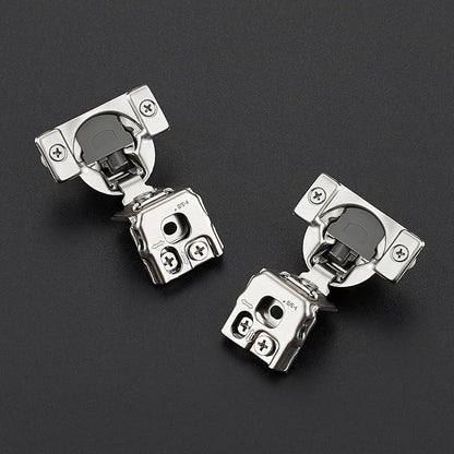 10 Pack 5 Pairs 1-3/8 inch Overlay Soft Close Hinges for Kitchen Cabinet Hinges Satin Nickel Hidden Hinges Stainless Steel Concealed Hinge self Closing