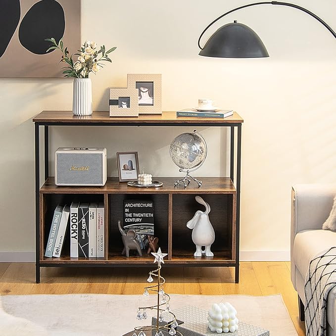 PETSITE Sideboard Buffet Table with Storage Cabinet & Shelves, Industrial Microwave Oven Stand, Coffee Bar Station, Stationary Kitchen Island Cart