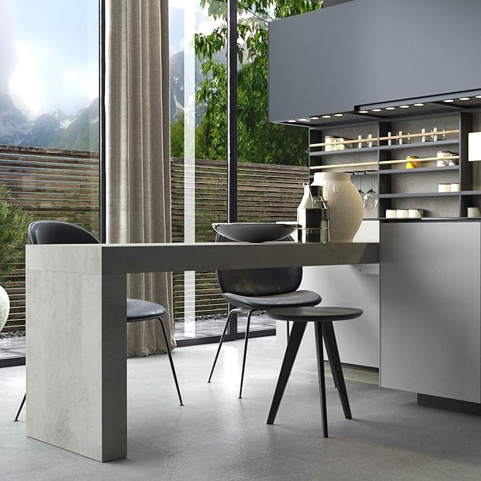 Mobili Fiver, Evolution Dining Table 70.9 x 23.6 in, with Wireless Charger, Ashwood Black with One Leg, Made in Italy