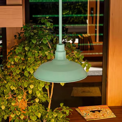 Ceybo Indoor/Outdoor Mini Pendant Light, 10"" Vintage Farmhouse Decor Adjustable for Kitchen, Restaurant, Dining Room, Cafe, Patio, Entryway, Yard, Waterproof Pendant in Teal Finish…, SHEL000083