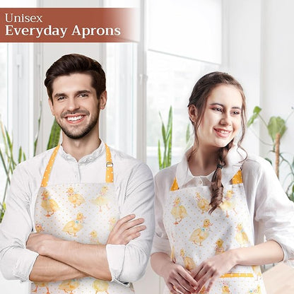 Maison d' Hermine 100% Cotton Apron for women with Pocket Kitchen Chef Apron for Men Cooking Mothers Day Gifts