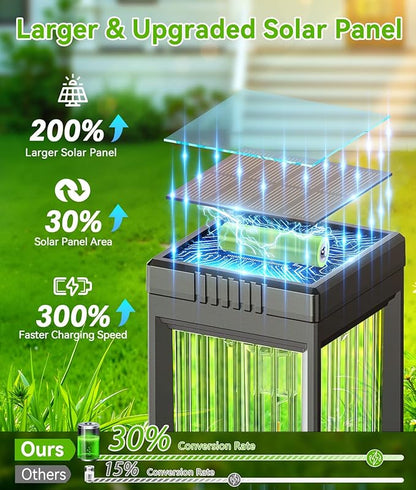 ELECLINK Solar Pathway Lights Outdoor, 6 Pack Upgraded Solar Lights Outdoor Waterproof, Bright Up to 15 Hrs Auto On/Off Garden Light for Yard Patio Lawn Path Walkway Driveway Outside Decor