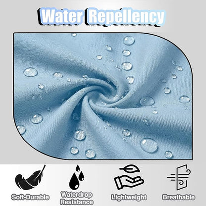 TOSHE Kitchen Apron Waterdrop Resistant Cotton Apron with adjustable Aprons for Women with Pockets 10 Color option Cooking Apron Light Blue (Light Blue)