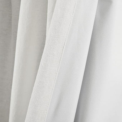 Lush Decor Linen Button Window Curtain Panel, Single, 40" W x 84" L, Gray & White - Country Curtains - Rustic Decor - Color Block Modern Farmhouse Curtains For Living Room, Bedroom & Dining Room