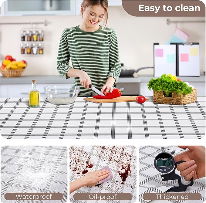 Coavas Shelf and Drawer Liner, Non Slip Extra Grip Non Adhesive Waterproof Thickened Cabinet Mat, Easy Cut for Kitchen Pantry Bathroom Dresser Cupboard (Stripe, 12IN x 10FT)