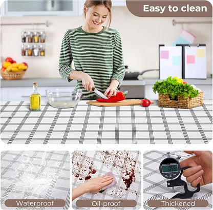 Coavas Shelf and Drawer Liner, Non Slip Extra Grip Non Adhesive Waterproof Thickened Cabinet Mat, Easy Cut for Kitchen Pantry Bathroom Dresser Cupboard (Stripe, 12IN x 10FT)