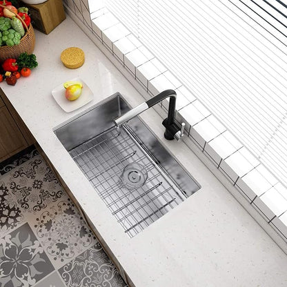 TORVA 28-Inch Undermount Kitchen Sink, Premium 304 Stainless Steel Bar Sink - 10 Inches Deep Basin Single Bowl Sink