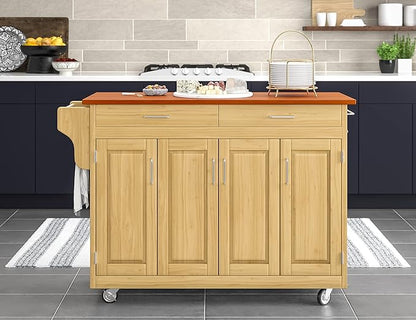 Homestyles Create Kitchen Cart, Oak, Natural