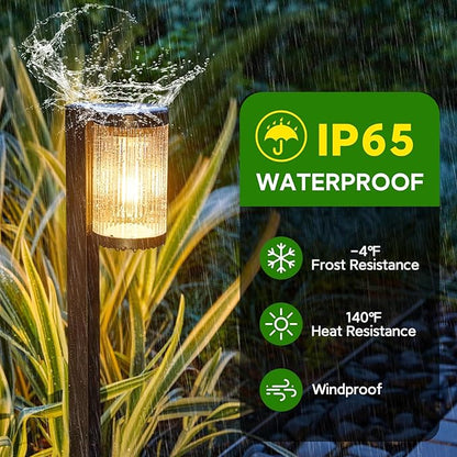 ELECLINK Solar Pathway Lights Outdoor, 4 Pack Upgraded Outdoor Solar Lights for Outside Super Bright Up to 12Hrs, IP65 Waterproof Solar Garden Lights for Yard Path Walkway Decor Landscape Lighting