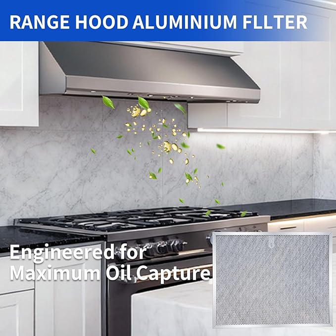 BPS1FA30 Range Hood Grease Filter Replacement, NuTone - Fit 11-3/4" x 14-1/4" x 3/8" - Replaces 99010299, 99010305, BPS2FA30, AP3378953 Compatible with QS1, QS2, WS1 Models 2 Pack