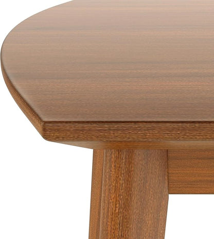 VilroCaz Mid-Century Modern Dining Table Set for 4, Solid Wood Dining Table and 4 Upholstered Chairs, 5 Piece Farmhouse Dining Set for Home, Kitchen, Space Saving (Brown+Gray-1s)